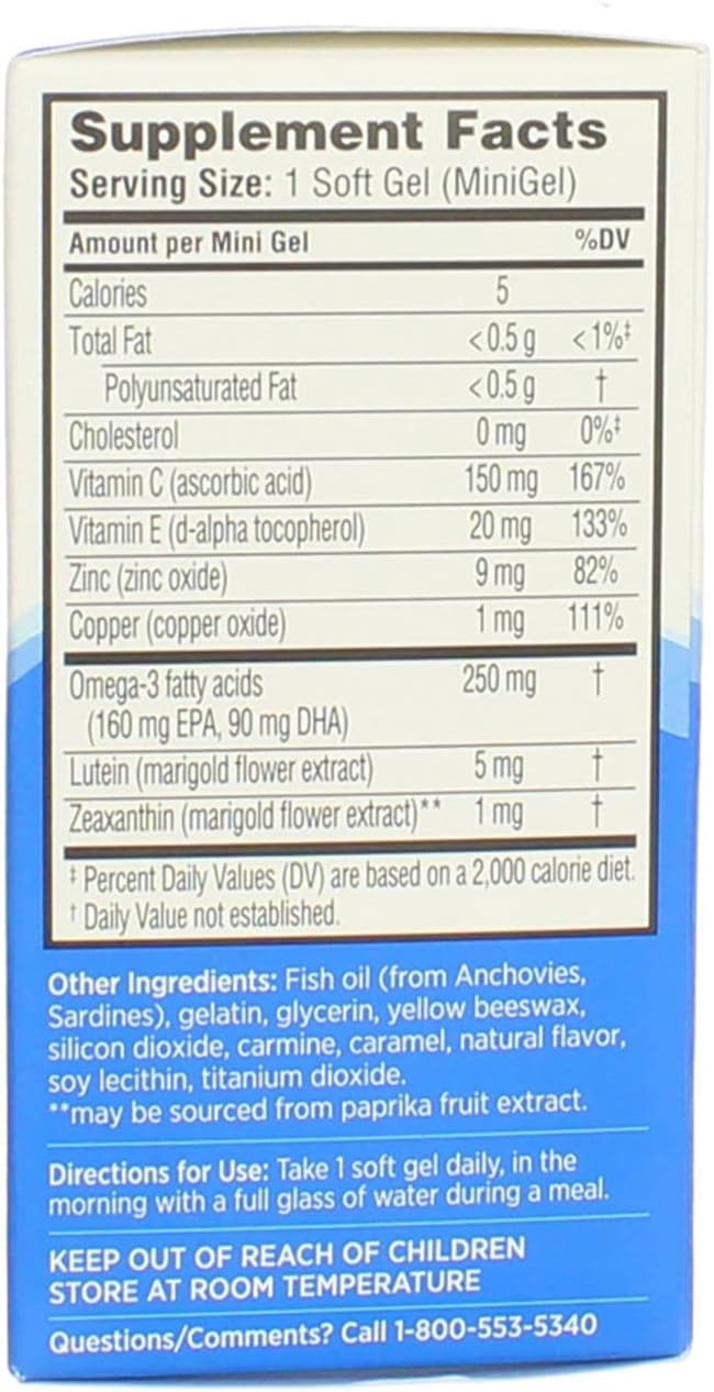 Eye Vitamin & Mineral Softgels, 50 Count (Pack of 4) S9191