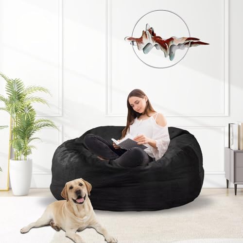 Bean Bag Chair for Adults 3FT, Soft Removable Cover, Light Gray X3039
