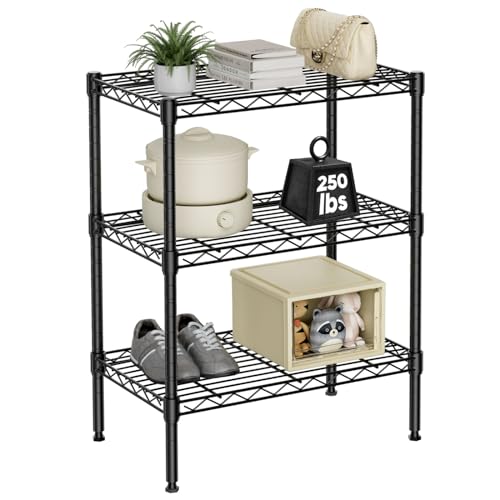 4-Shelf Storage Shelving Unit, Adjustable Metal Wire Racks, Heavy Duty Standing Shelf Organizer W583383