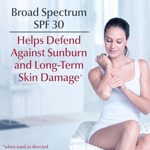 Daily Hydration Broad Spectrum SPF 30 Sunscreen Body Cream for Dry Skin, 8 Oz Tube (Pack of 2) T45561