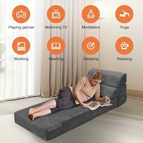 Folding Sofa Bed Convertible Sleeper Chair with Back Support I89003
