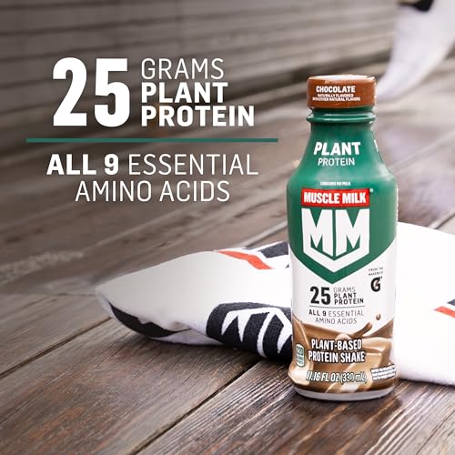 Plant Based Protein Shake, Vanilla Caramel, 11.16 Fl Oz (Pack of 12) Q159330