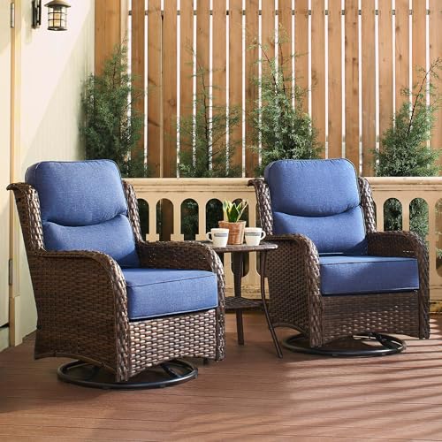 Outdoor Wicker Conversation Set with Cushions, 7 Pieces P4930