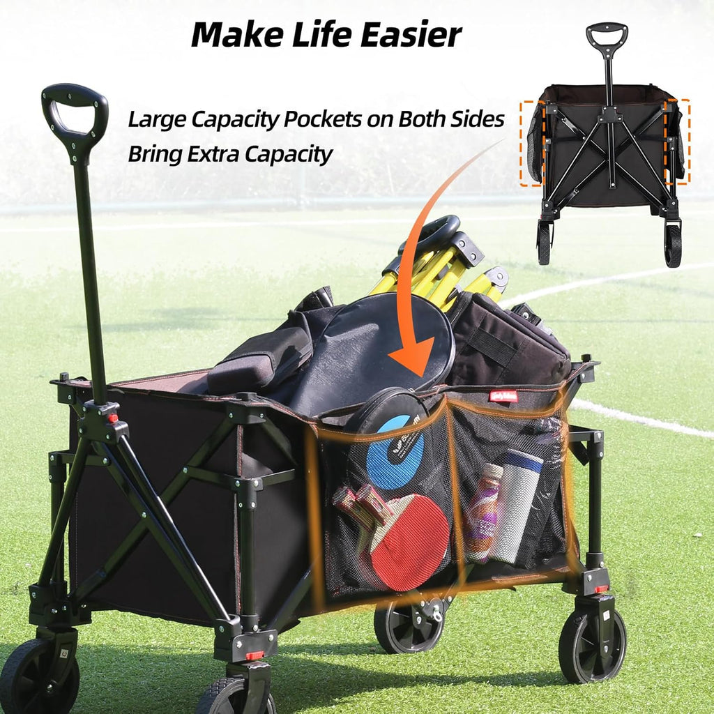 Collapsible Folding Utility Wagon Cart for Outdoor Camping X748