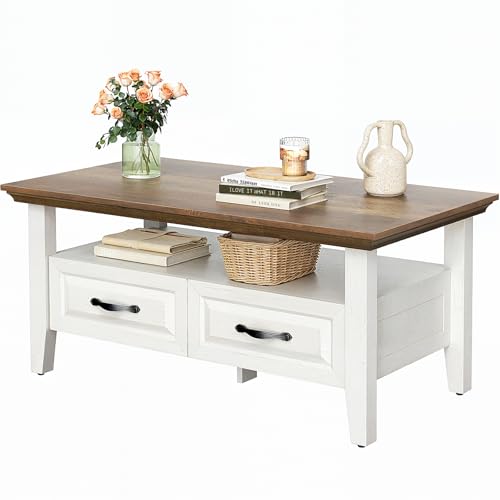 Lift Top Coffee Table with Open and Hidden Storage, Modern Fluted Design S200567