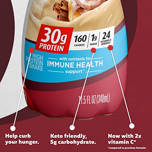Café Latte Protein Shake, 30g Protein, 1g Sugar, 11.5 fl oz, 12 Pack W5537