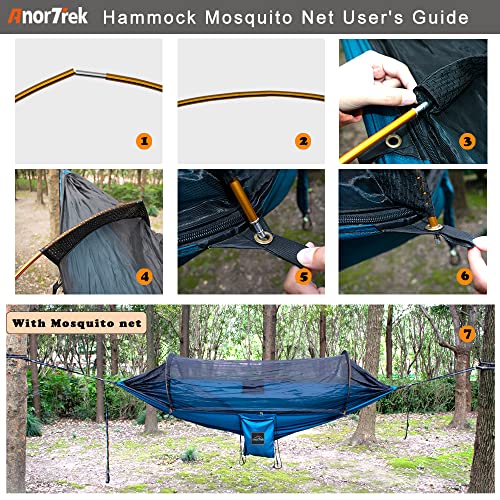 Camping Hammock with Mosquito Net, Lightweight Portable Double, 230T Nylon O54149