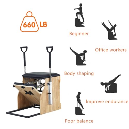 Pilates Chair with Handles for Home and Studio Use R5456