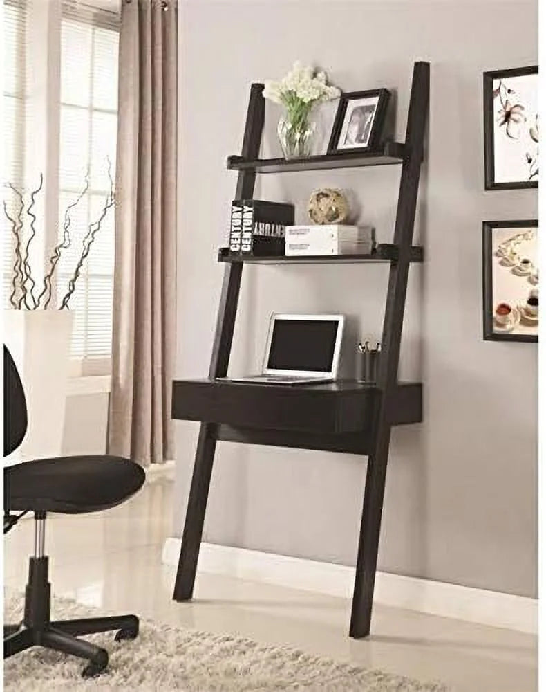 Wall Leaning Ladder Writing Desk Cappuccino A35105
