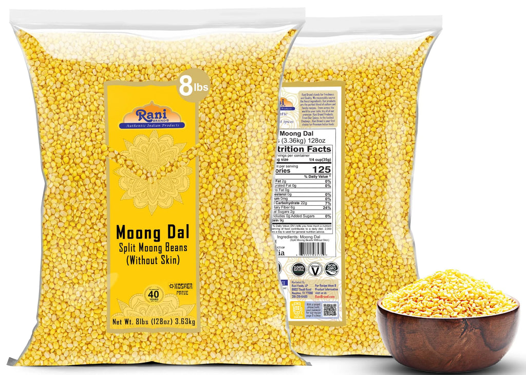 Split Mung Beans Without Skin Lentils, 8lbs Bulk A83919