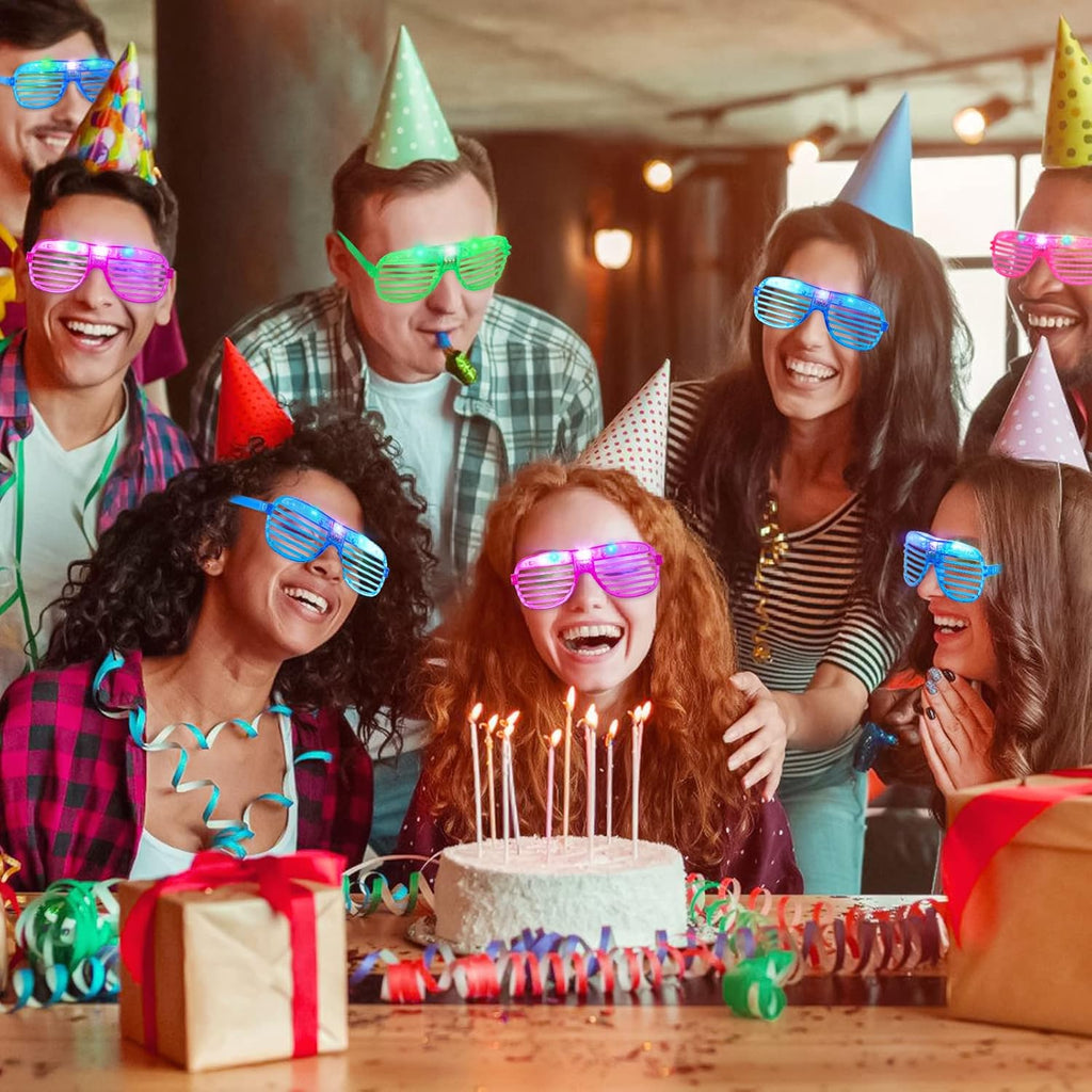 15 Pack Light Up LED Glasses for Kids Adults Party Favors X3283