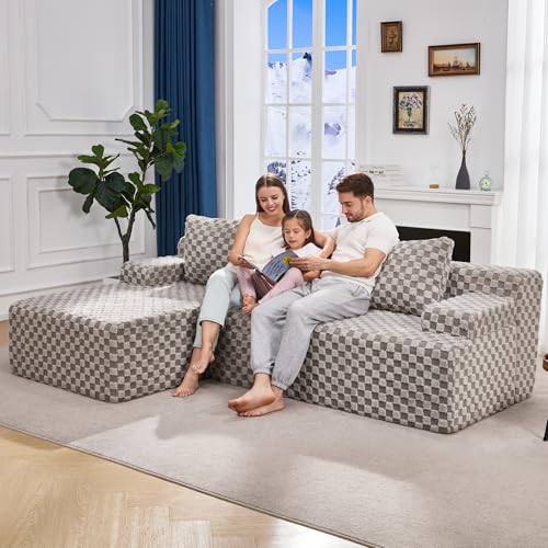 Modular L-Shape Sectional Sofa with Oversized Chaise A47792