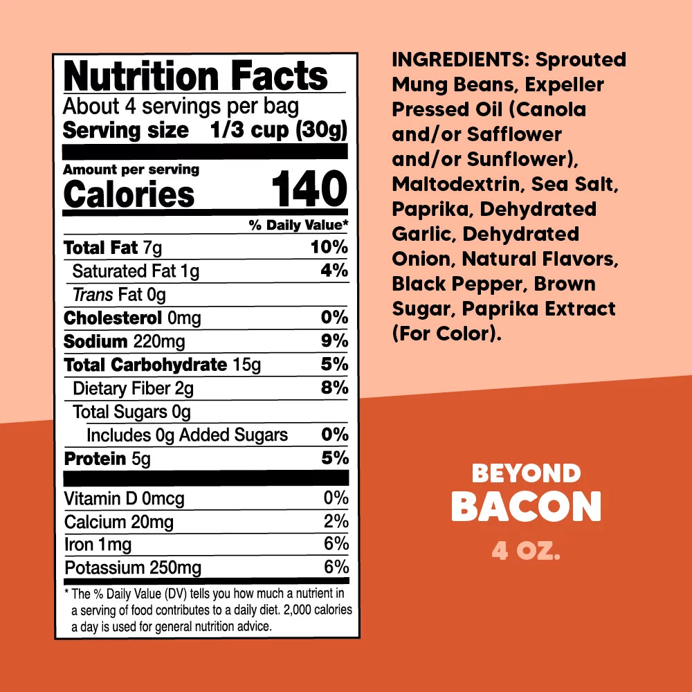 Sprouted Protein Snack Beyond Bacon 4oz 6-Pack W152
