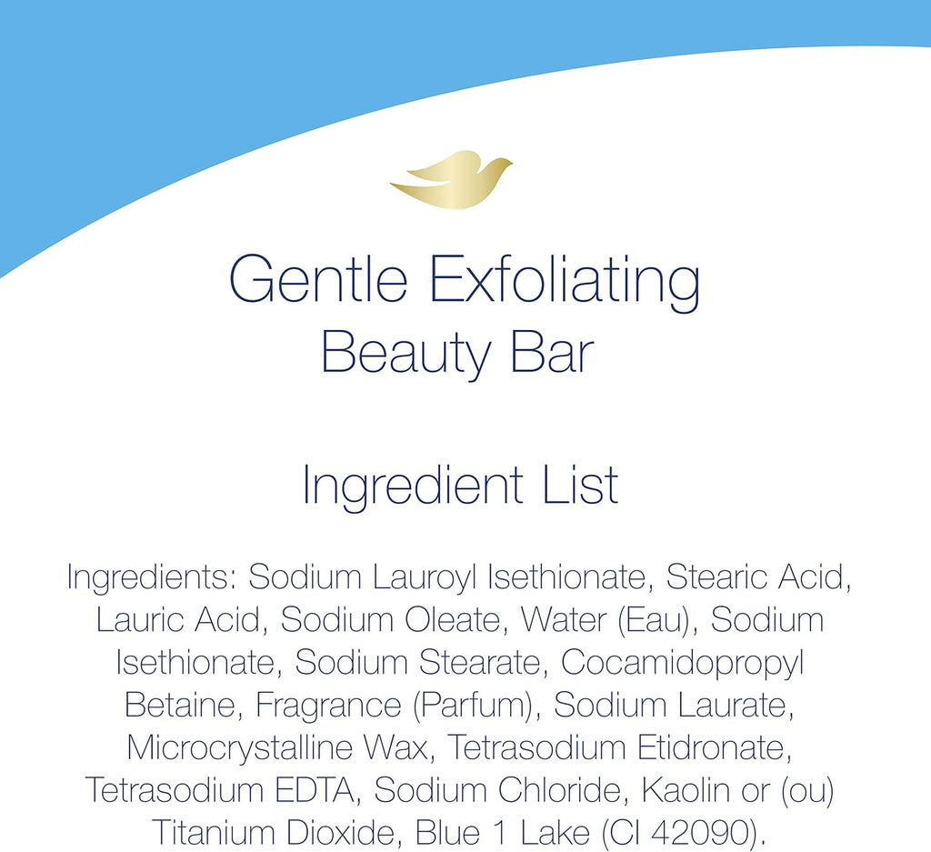 Beauty Bar Gentle Exfoliating Cleanser for Softer Smoother Skin, 3.75 oz, Pack of 14 N397