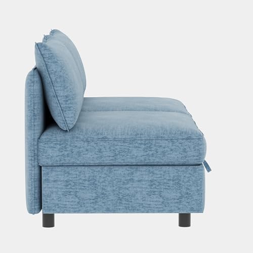Modular Storage Sectional Sofa with Movable Ottomans, U-Shaped Chenille U839651