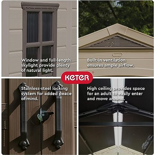 Outdoor Resin Storage Shed for Patio Furniture and Yard Tools R685