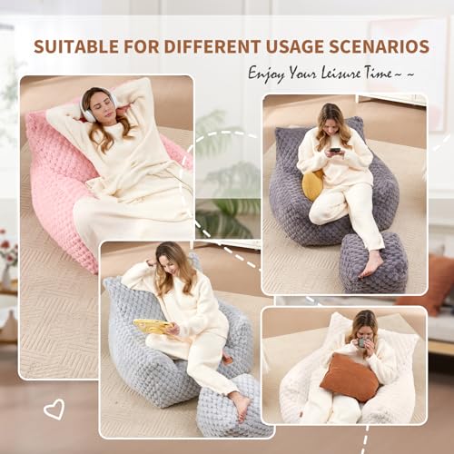 Giant Bean Bag Chair for Adults with Foot Rest Z4047