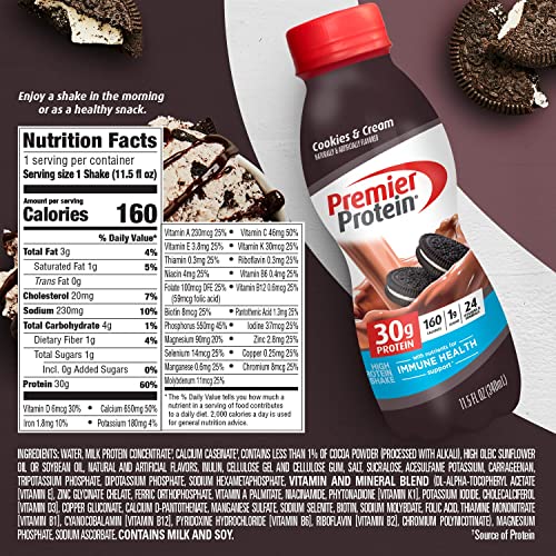 Café Latte Protein Shake, 30g Protein, 1g Sugar, 11.5 fl oz, 12 Pack W5537