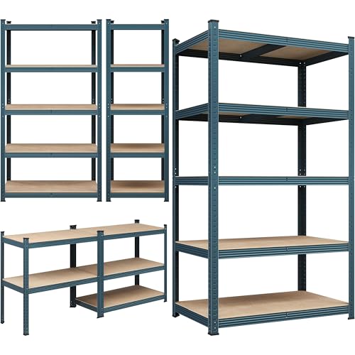 5-Tier Adjustable Metal Shelving Unit for Garage, Pantry, and Warehouse M7734