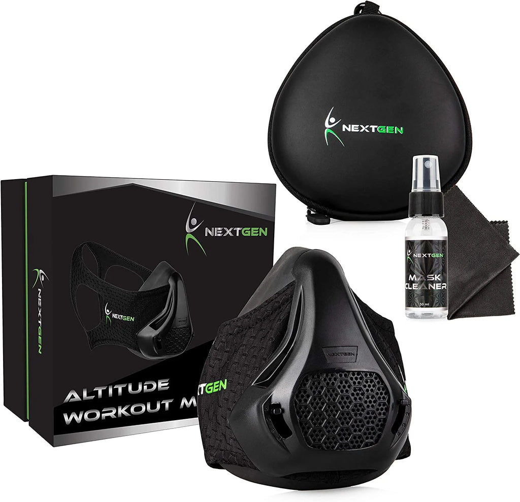 Altitude Workout Mask Cardio Breathing Trainer with 8 Carbon Filters U61984