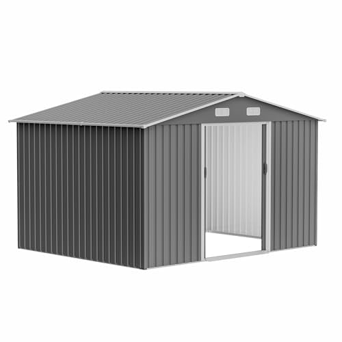 Outdoor Storage Shed, Heavy-Duty All-Weather Tool Shed with Lockable Doors C3585
