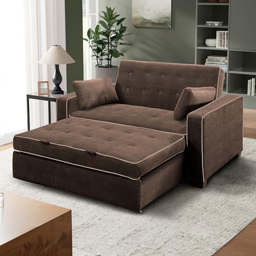 Convertible Sleeper Sofa, Queen Size, Navy Q5867