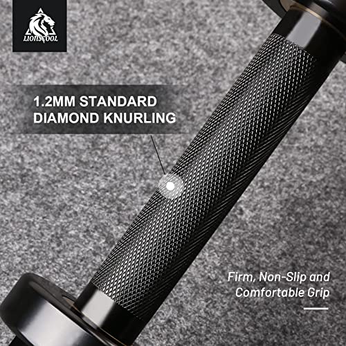 Loadable Dumbbells Pairs with Olympic Bar, Heavy Duty for Strength Training N36706