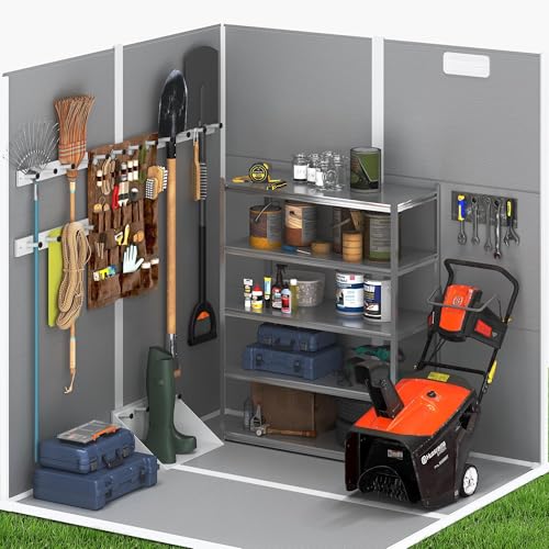 Outdoor Storage Shed 6 x 6 FT Resin Garden Shed with Lockable Door U891