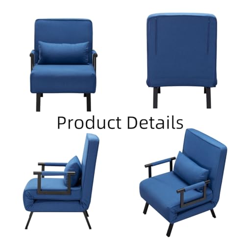 Sleeper Sofa Bed with Side Pocket, Convertible Futon Couch for Living Room X8857
