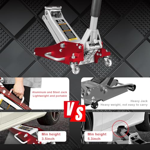 Hydraulic Low Profile Racing Floor Jack, 1.5 Ton Capacity E34626