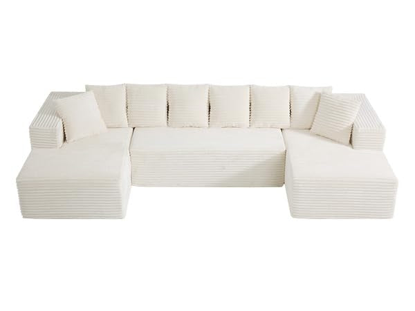 Modular Sectional Sofa with Chaise Lounge, Corduroy Memory Foam, Black Z82307