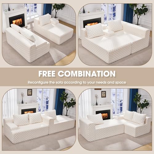 Modular L-Shape Sectional Sofa with Oversized Chaise A47792