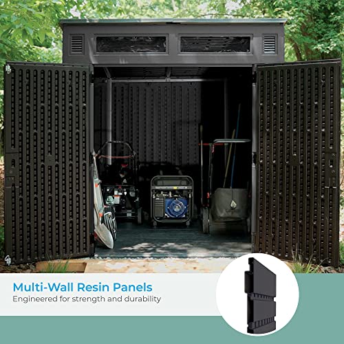 Outdoor Storage Shed, 200 cu. ft., Weatherproof & Lockable F901208