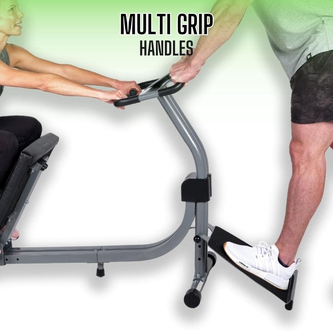 Full Body Stretching Machine with Adjustable Sliding Seat and Slant Board for Flexibility and Back Pain Relief N741418