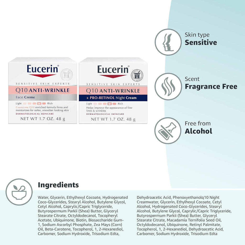 Q10 Anti Wrinkle Face Cream and Night Cream Set for Sensitive Skin N676