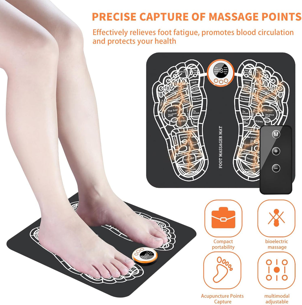 Foot Massager Mat with 8 Modes and 19 Intensity Levels M62342