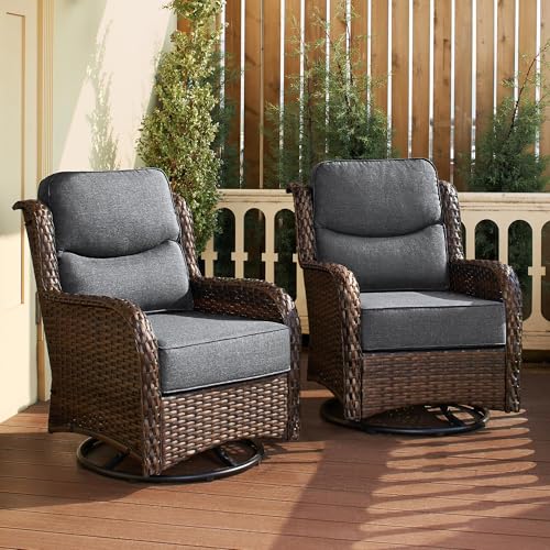 Outdoor Wicker Conversation Set with Cushions, 7 Pieces P4930