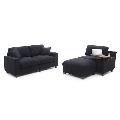 Modular Sectional Sofa with Ottoman, U-Shaped Lounge Couch H930