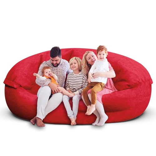 Bean Bag Chair for Adults 3FT, Soft Removable Cover, Light Gray X3039
