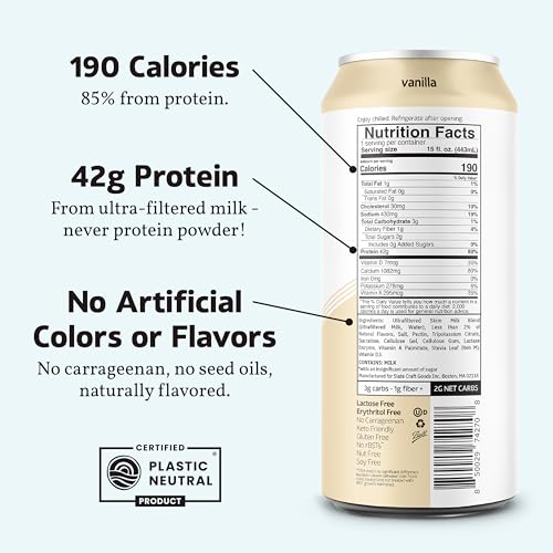 Chocolate High Protein Shake, 42g Protein, Lactose Free, 15 fl oz L659217