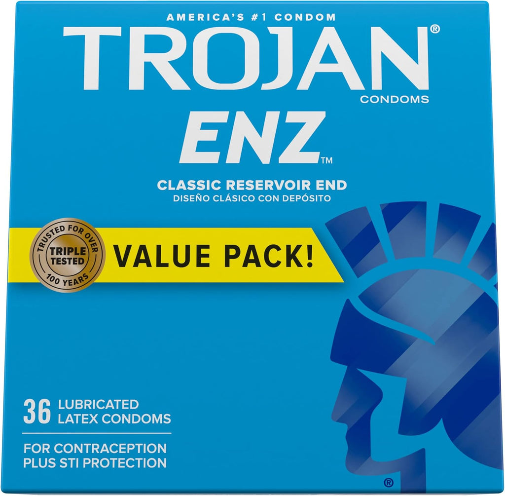 Lubricated Latex Condoms for Contraception and STI Protection, 36 Count X3196