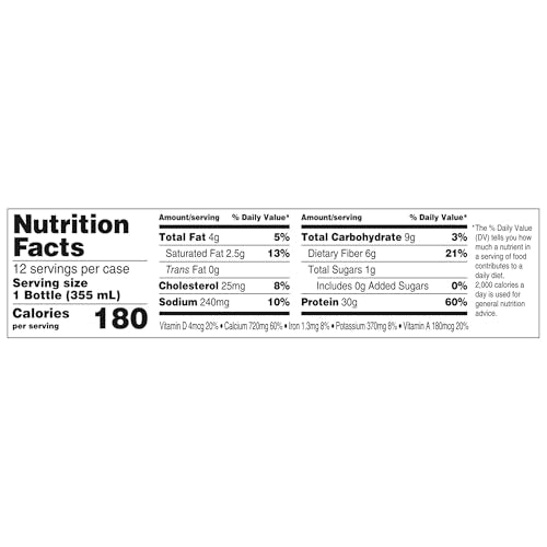 Protein Shake, Salted Caramel, 30g Protein, Ready to Drink, 12 fl oz, 12 Count R631