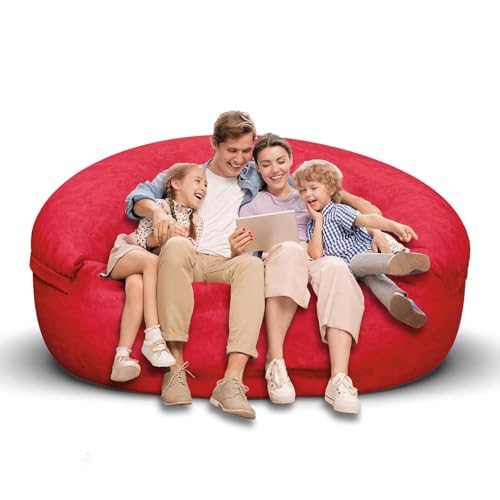 Bean Bag Chair for Adults 3FT, Soft Removable Cover, Light Gray X3039