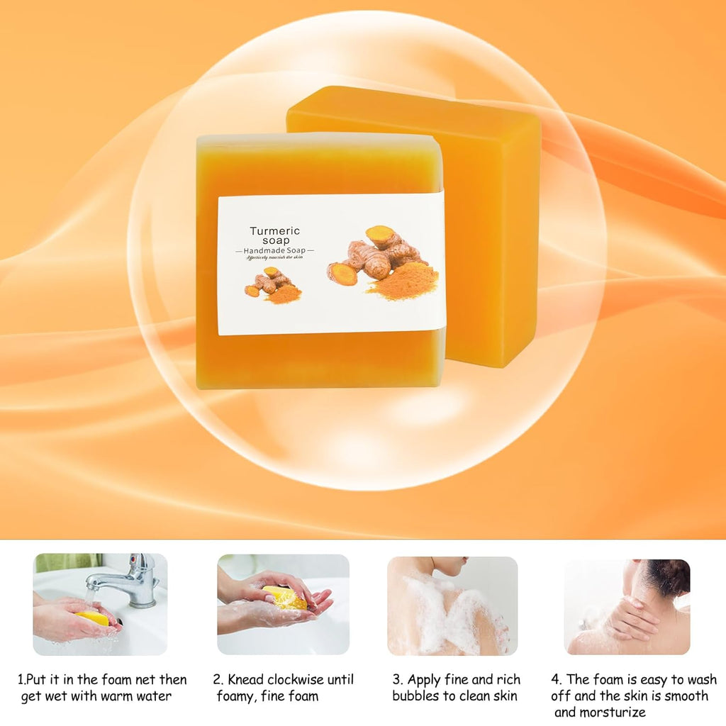 Turmeric Soap Bar for Face and Body with Vitamin C and E Q17342