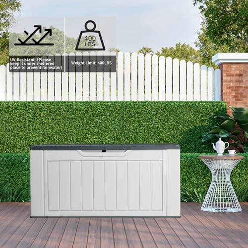 Outdoor Storage Shed, Resin Cabinet with Lockable Weatherproof Design O6489
