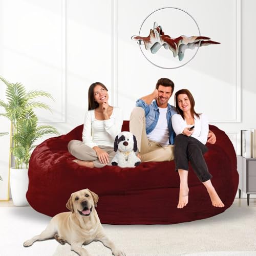 Bean Bag Chair for Adults 3FT, Soft Removable Cover, Light Gray X3039