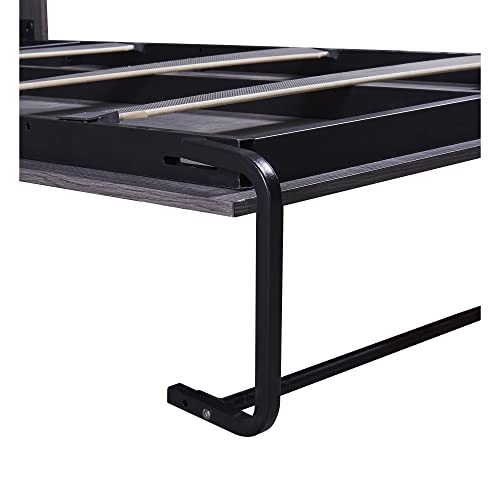 Twin Murphy Bed Wood Wall Bed Foldable into Cabinet I90167