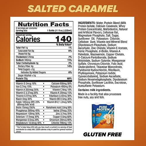 Strawberry Protein Shake, 30g Protein, Ready to Drink, 11oz Bottles, 12 Pack J47857