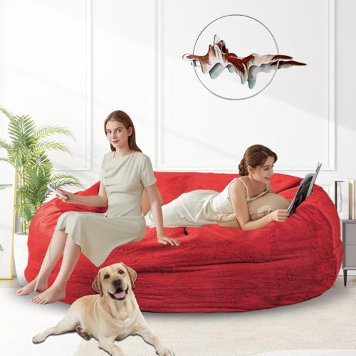 Bean Bag Chair for Adults 3FT, Soft Removable Cover, Light Gray X3039