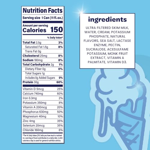 Vanilla Protein Shake, Lactose Free, Low Sugar, 11 fl oz R8446